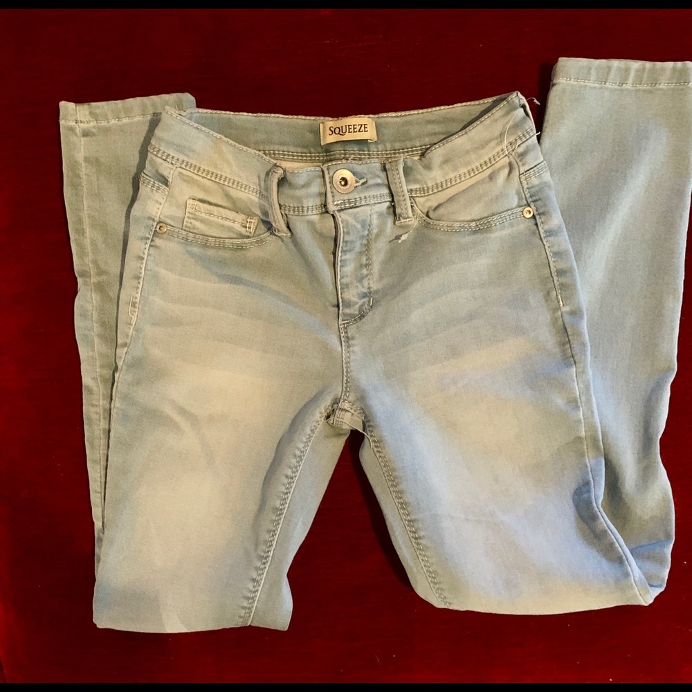 Girls Light Wash Jeggings Size 10